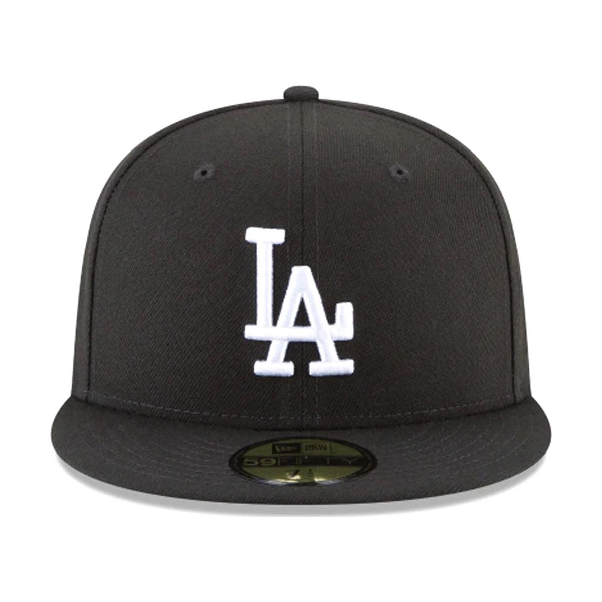 Black and White Basic 59FIFTY Fitted Dodgers Cap -