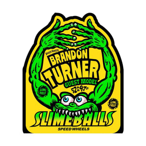 52mm Brandon Turner Guest Chubbies White 97a Slime Balls Wheels (52MM)