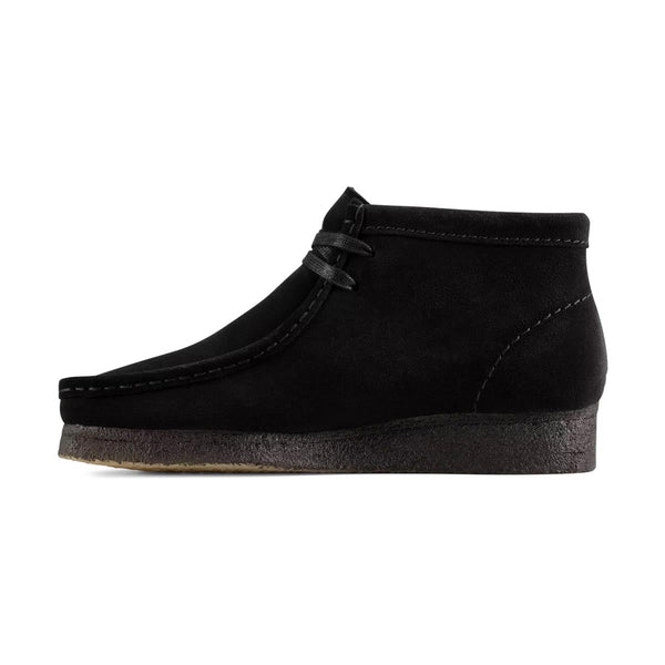 Shop Clarks Wallabee Boot Black Suede Men's Shoes - | Millennium Shoes