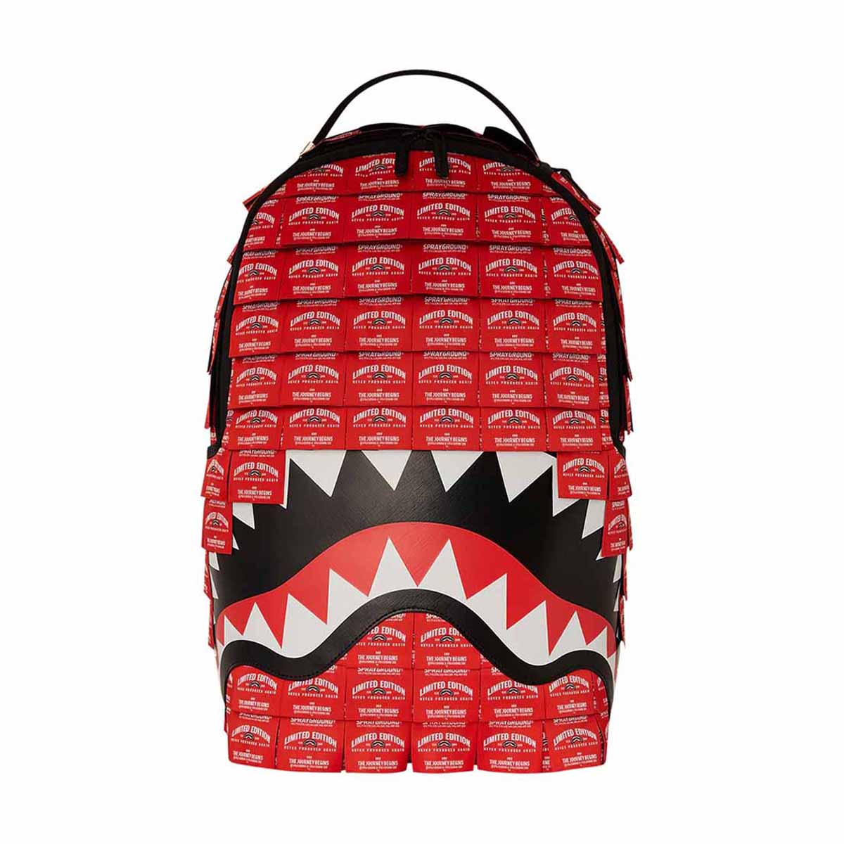 Sprayground Made of Woven Labels Shark Backpack -