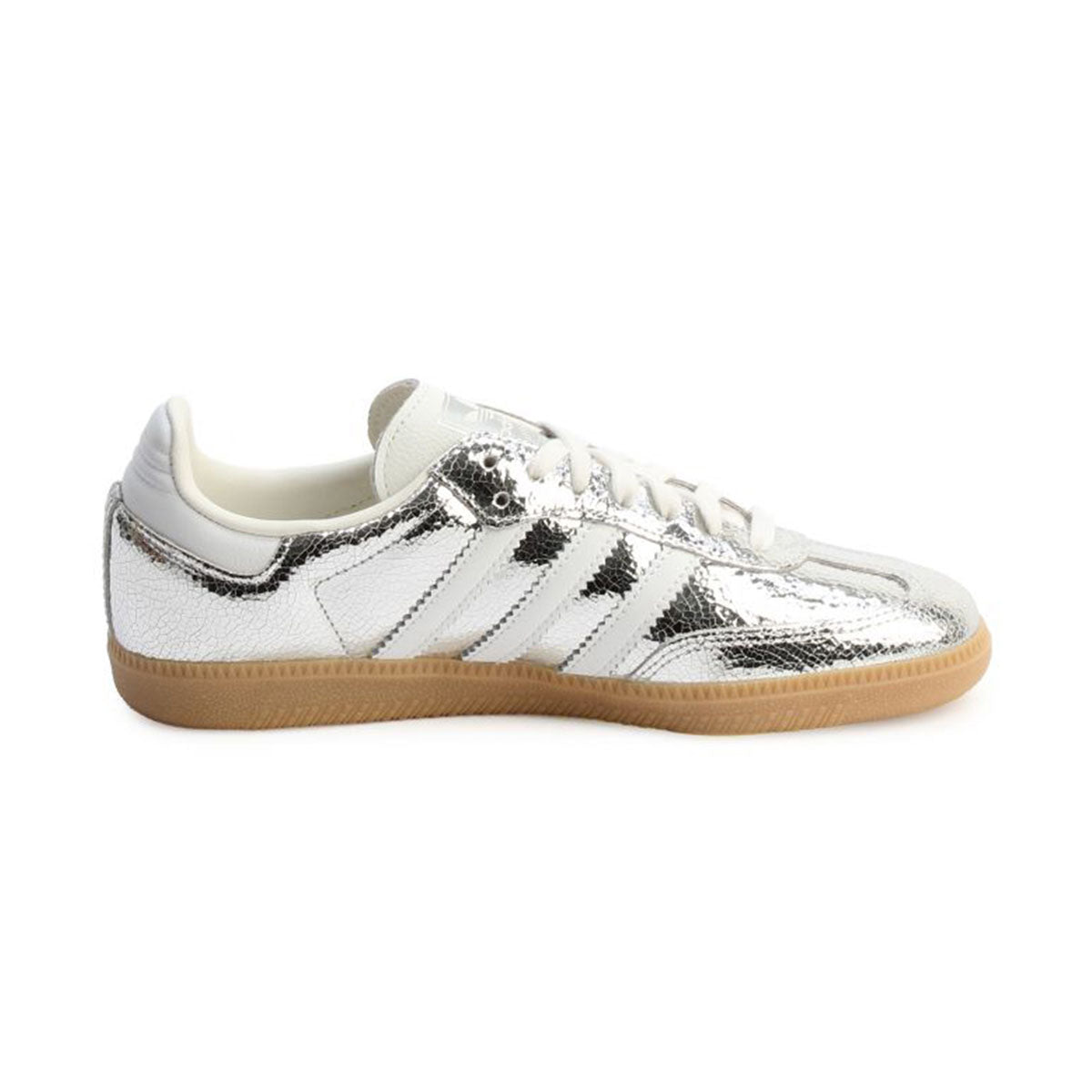 Adidas Samba OG 'Silver Cracked Metallic Leather' Women's Shoes - WOMENS SHOES