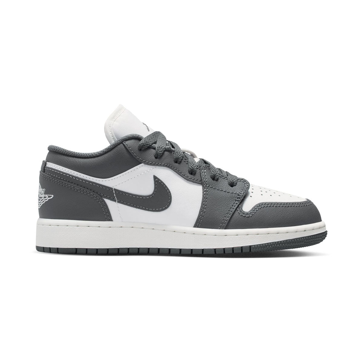 Air Jordan 1 Low 'Grey White' Big Kids' Shoes -