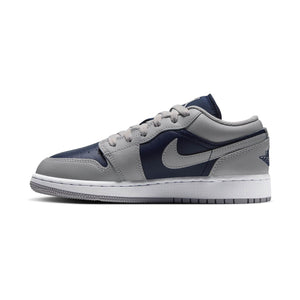 Air Jordan 1 Low 'Tech Gray College Navy' Big Kids' Shoes