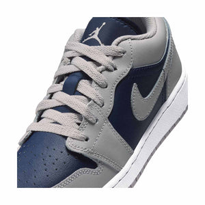 Air Jordan 1 Low 'Tech Gray College Navy' Big Kids' Shoes