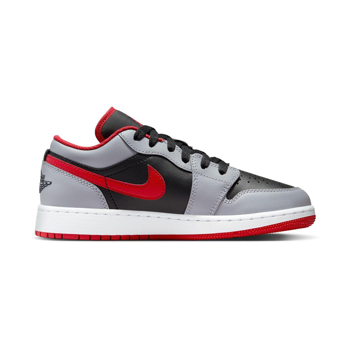 Air Jordan 1 Low 'Cement Fire Red' Big Kids' Shoes -