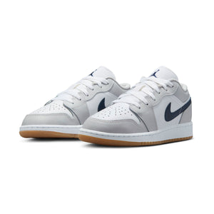 Air Jordan 1 Low 'Midnight Navy Blue Gray Neutral' Big Kids' Shoes