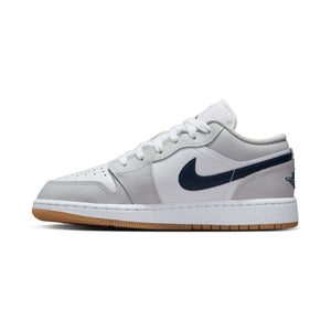 Air Jordan 1 Low 'Midnight Navy Blue Gray Neutral' Big Kids' Shoes