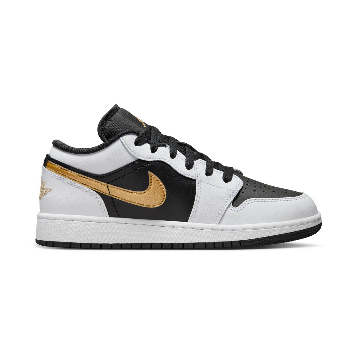 Air Jordan 1 Low 'Gold Swoosh' Big Kids' Shoes -