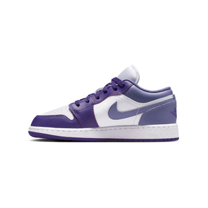 Air Jordan 1 Low 'Dusty Amethyst White and Purple' Big Kids' Shoes