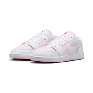 Air Jordan 1 Low 'Pink Low Fire Red White' Big Kids' Shoes