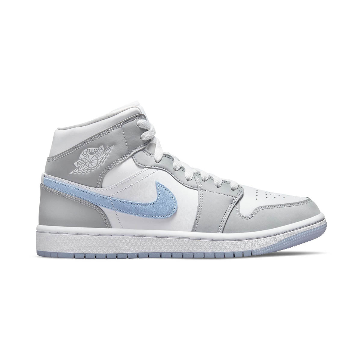 Air Jordan 1 Mid 'Wolf Grey Aluminum' Women's Shoes -