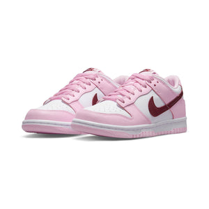 Nike Dunk Low 'Pink Foam Red White' Big Kids' Shoes