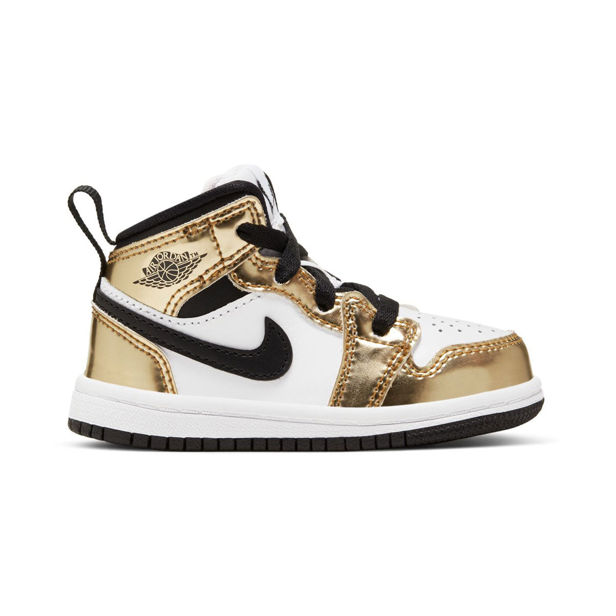 Jordan 1 Mid SE 'Metallic Gold Black White' Baby/Toddler Shoes -