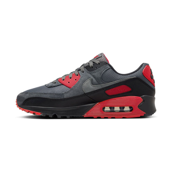 Shop Nike Air Max 90 Smoke Grey Fire Red Men s Shoes EASTER SALE Millennium Shoes