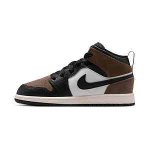 Jordan 1 Mid 'Black Palomino' Little Kids' Shoes