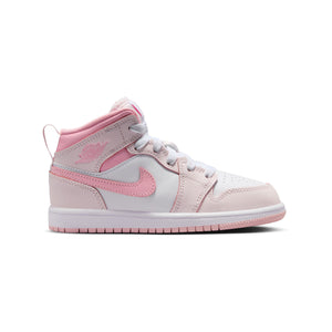 Jordan 1 Mid 'Pearl Pink White' Little Kids' Shoes