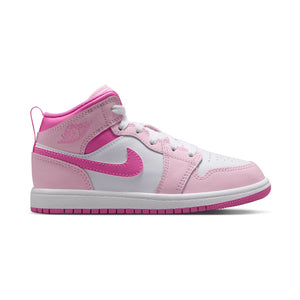 Jordan 1 Mid 'Pearl Pink White' Little Kids' Shoes