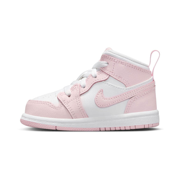 Shop Jordan 1 Mid 'Pink Foam Fire Red' Baby/Toddler Shoes ...