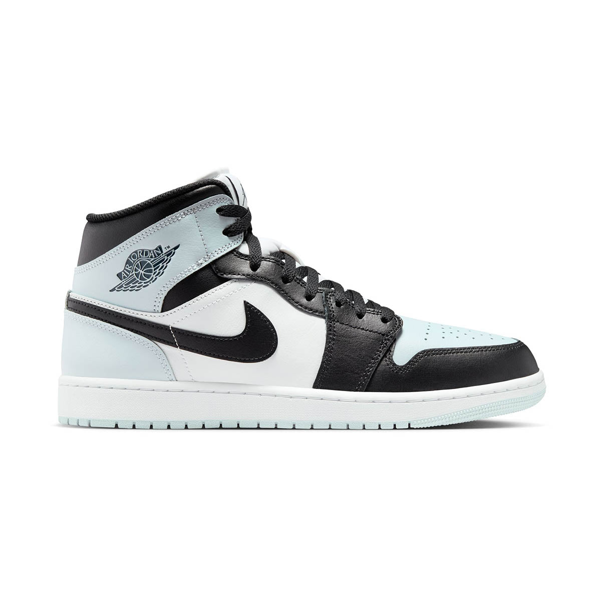Air Jordan 1 'Black Aura Squadron Blue' Mid Men's Shoes -