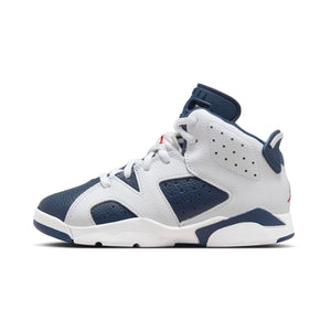 Jordan 6 Retro White and Midnight Navy Little Kids' Shoes