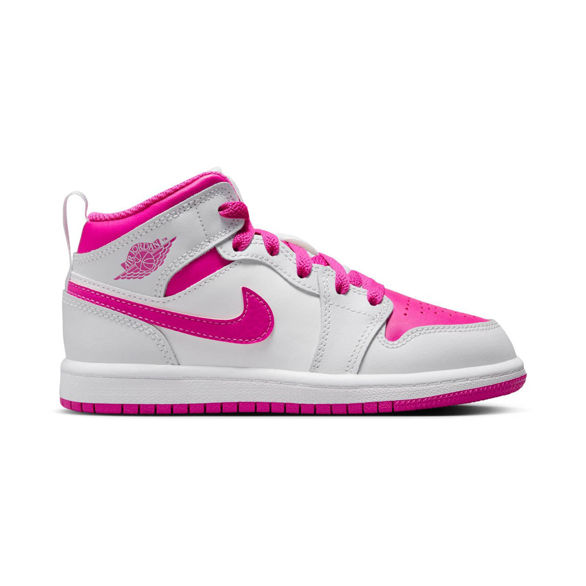 Jordan 1 Mid 'Fire Pink' Little Kids' Shoes -