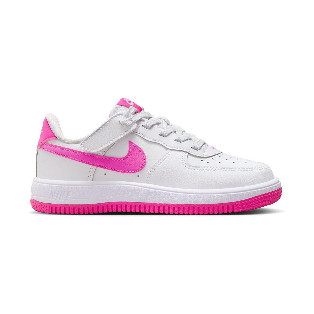 Nike Force 1 Low EasyOn 'White Laser Fuchsia' Little Kids' Shoes - Nike Air Force One Shoes