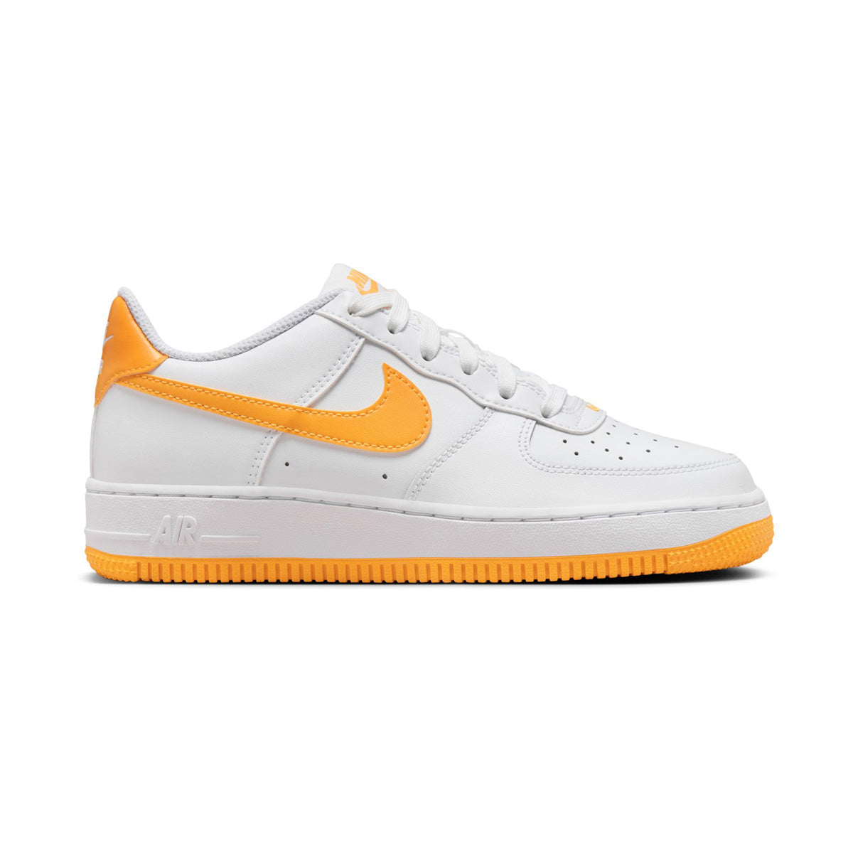 Nike Air Force 1 'White University Gold' Big Kids' Shoes -