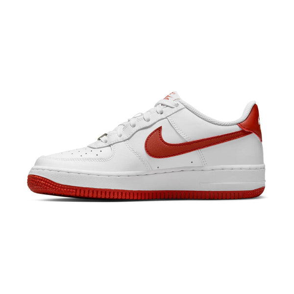 Shop Nike Air Force 1 'White Dragon Red' Big Kids' Shoes