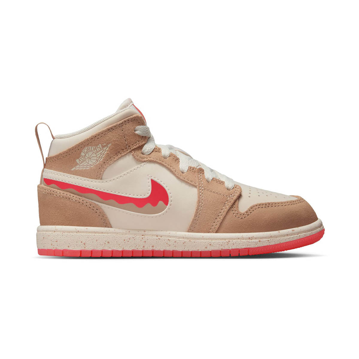 Jordan 1 Mid SE 'Peanut Butter & Jelly' Little Kids' Shoes -