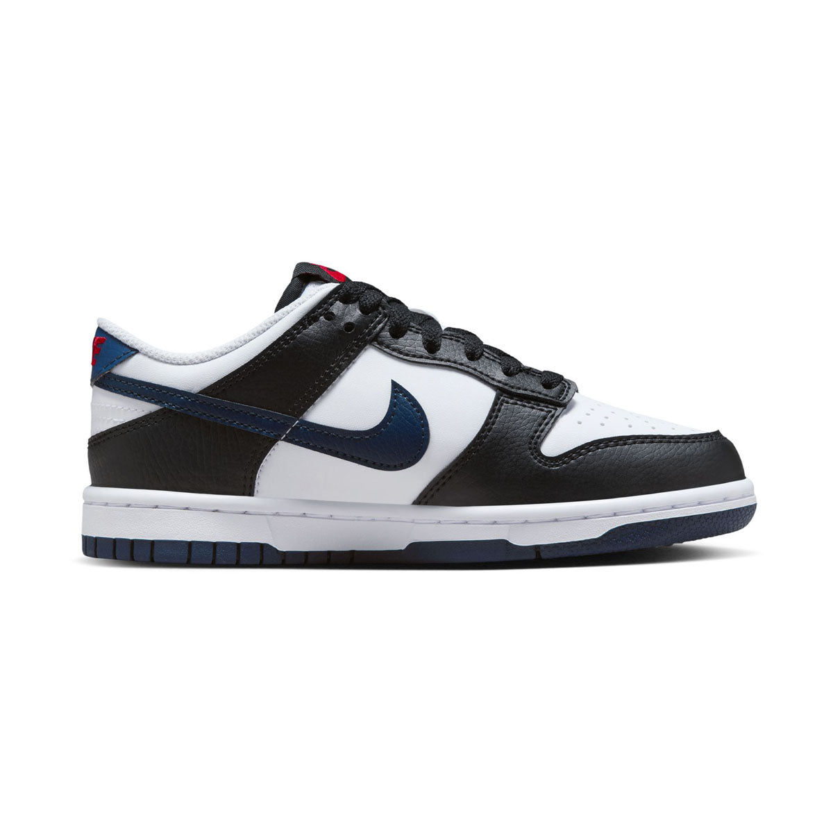 Nike Dunk Low 'Black White Midnight Navy' Big Kids' Shoes -