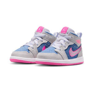 Jordan 1 Mid SE 'Denim Sequin' Baby/Toddler Shoes