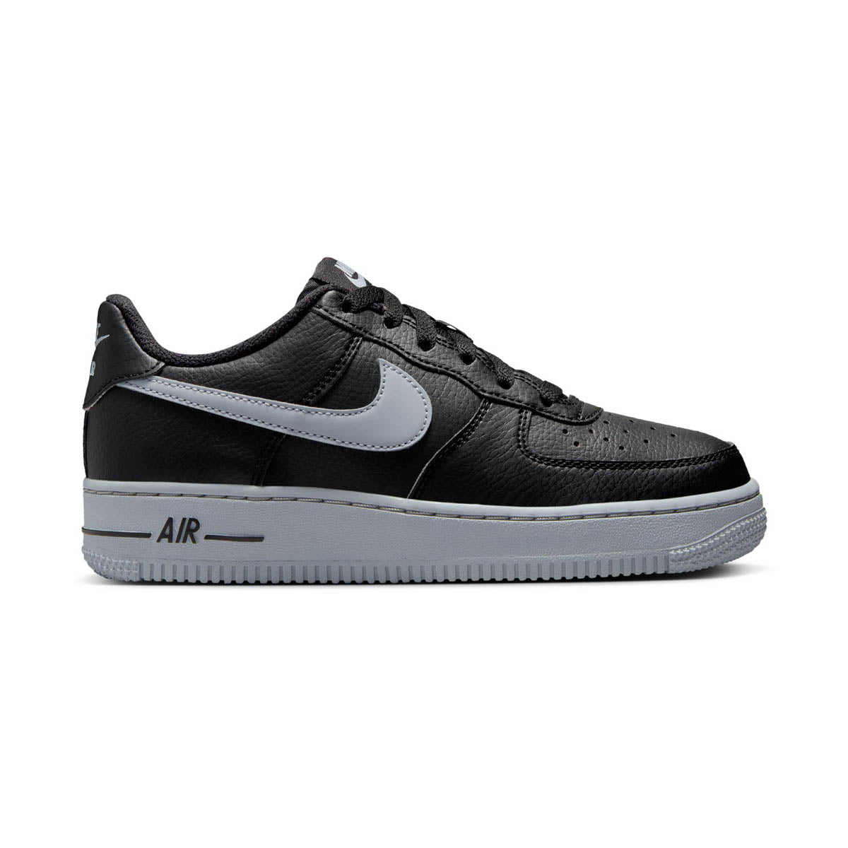Nike Air Force 1 'Black Wolf Grey' Big Kids' Shoes -