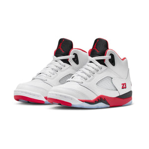 Jordan 5 Retro 'Fire Red Black Tongue' Little Kids' Shoes