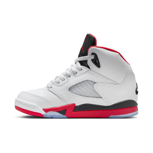 Jordan 5 Retro 'Fire Red Black Tongue' Little Kids' Shoes