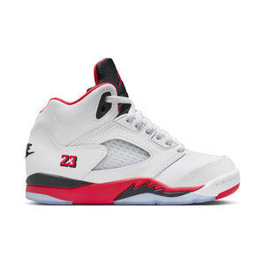 Jordan 5 Retro 'Fire Red Black Tongue' Little Kids' Shoes