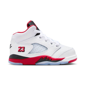 Jordan 5 Retro 'Fire Red Black Tongue' Baby/Toddler Shoes