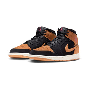 Air Jordan 1 Mid SE 'Black Linen' Men's Shoes