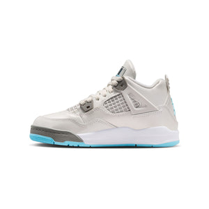 Jordan 4 Retro 'Photon Dust Blue Chill' Little Kids' Shoes