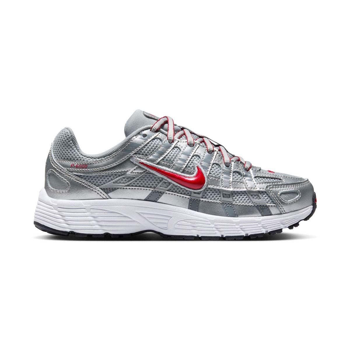 Nike P-6000 'Metallic Silver Cool Red' Big Kids' Shoes -