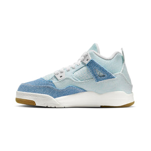 Jordan 4 Retro 'Denim Worn Blue' Little Kids' Shoes