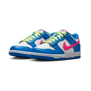 Nike Dunk Low 'Blue White Light Lemon Twist Hyper Pink' Big Kids' Shoes