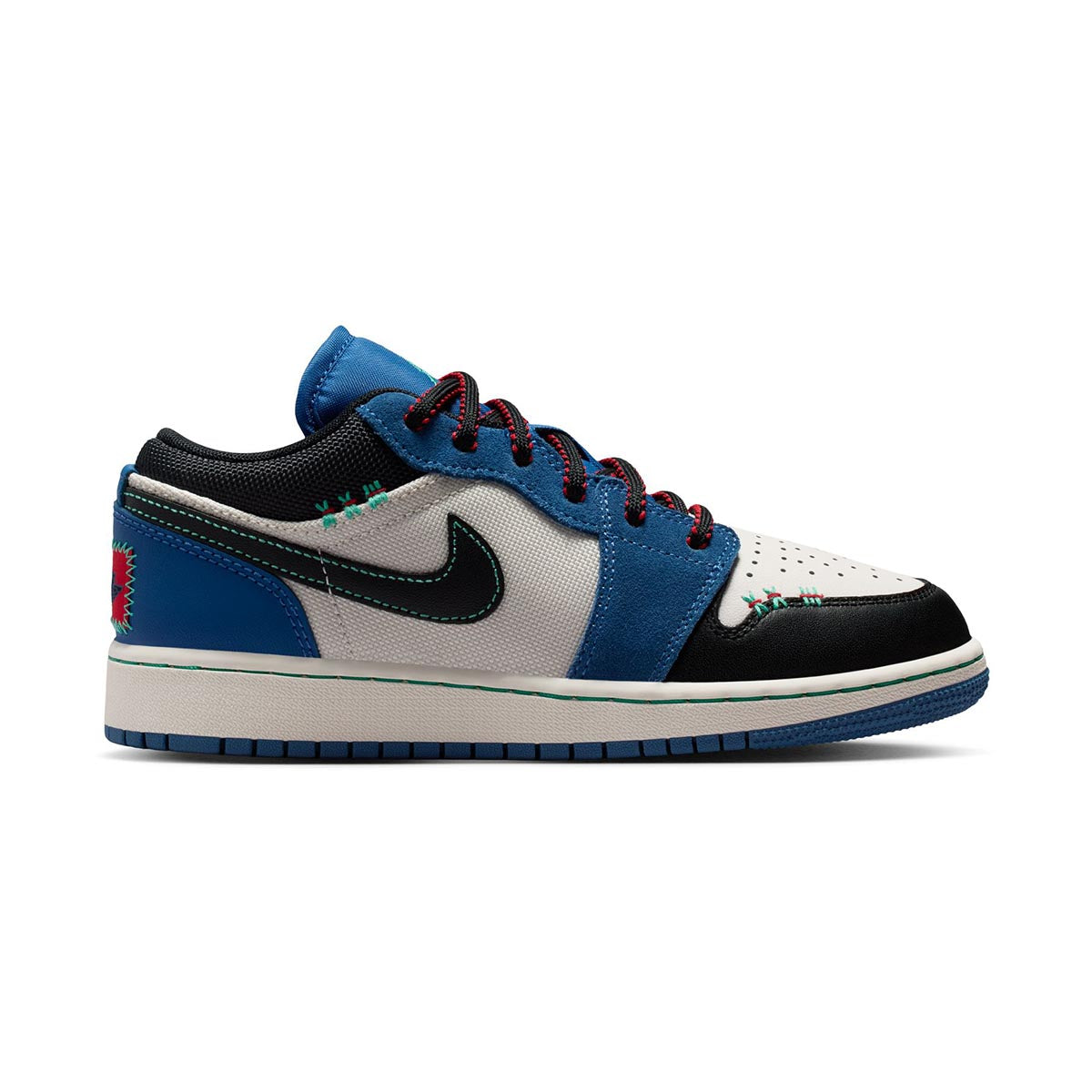 Air Jordan 1 Low SE 'True Blue Black' Big Kids' Shoes -
