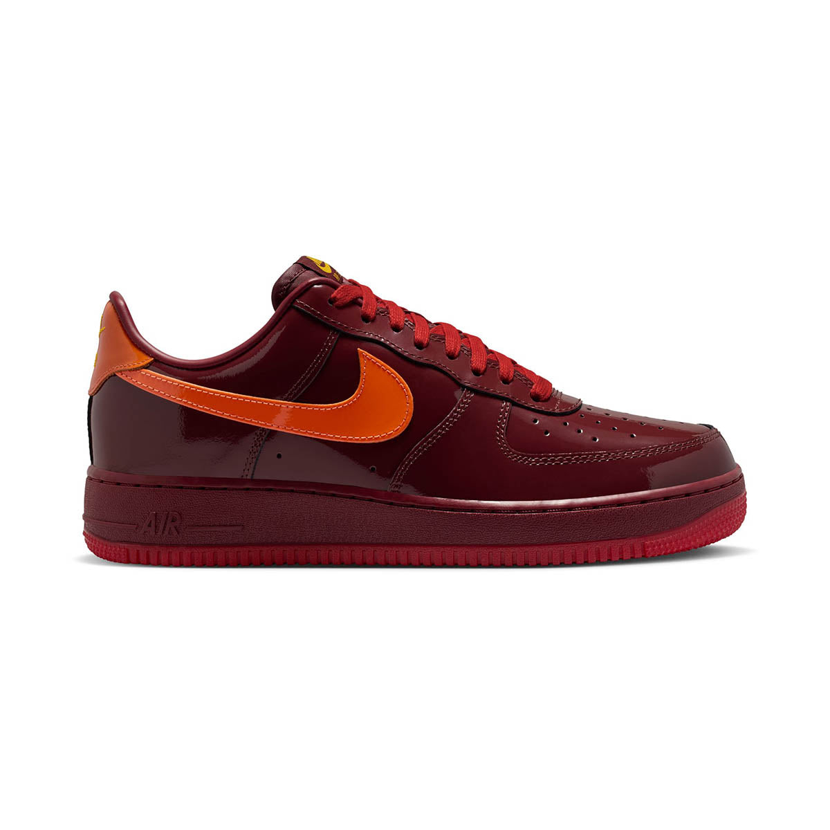Air Force 1 Low 'Charol Dark Team Red Safety Orange' Men's Shoes -