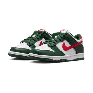 Nike Dunk Low 'Fir White University Red' Big Kids' (Boys') Shoes