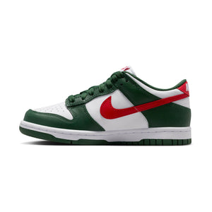 Nike Dunk Low 'Fir White University Red' Big Kids' (Boys') Shoes