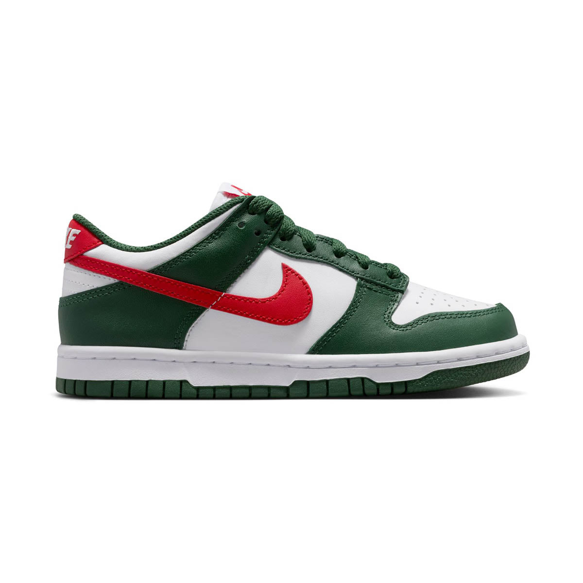 Nike Dunk Low 'Fir White University Red' Big Kids' (Boys') Shoes - KIDS