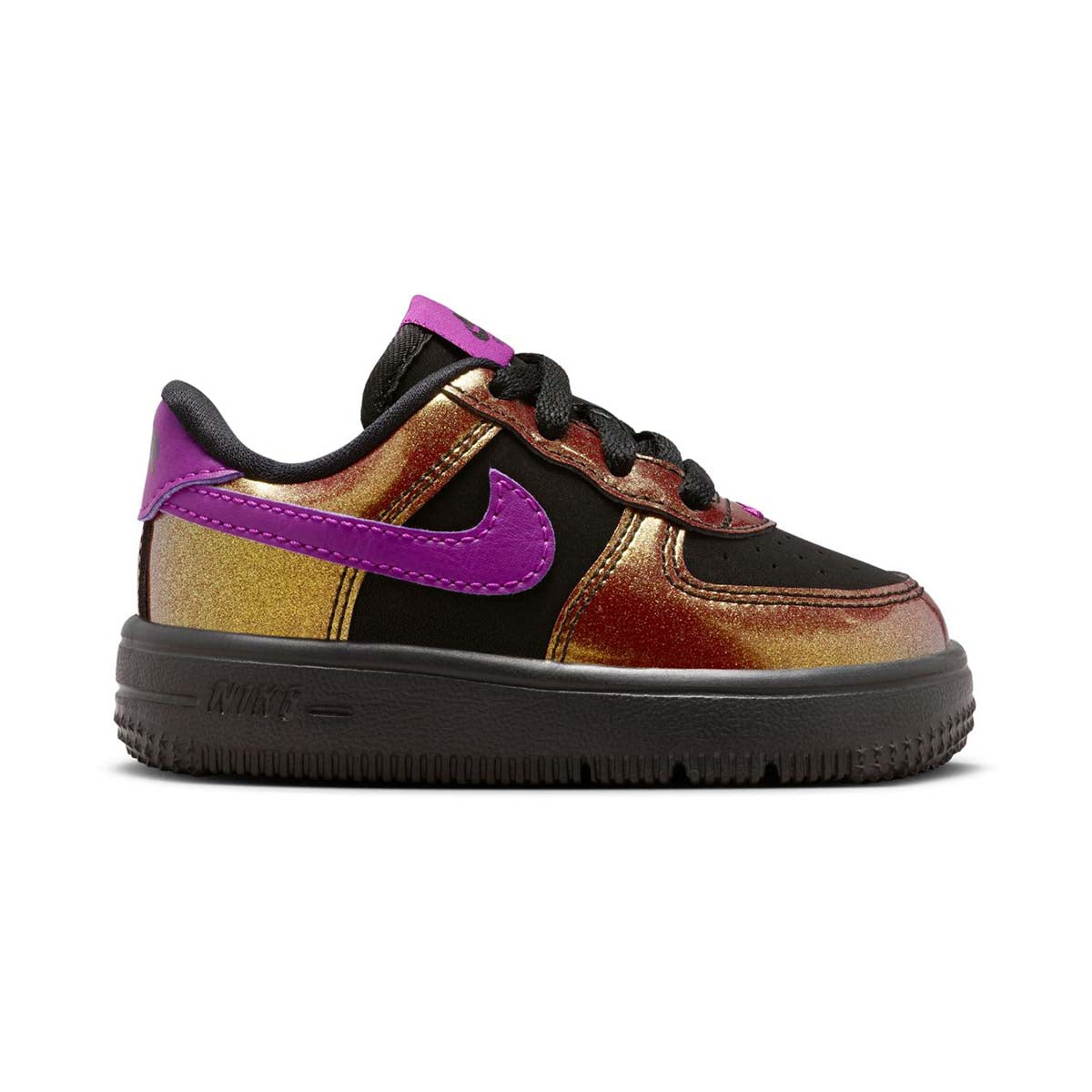 Nike Force 1 Low LV8 4 'Glam Rock Black Bold Berry' Baby/Toddler Shoes - Nike Air Force One Shoes