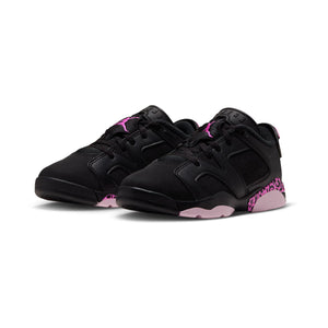 Jordan 6 Retro Low 'Black Fierce Pink' Little Kids' Shoes