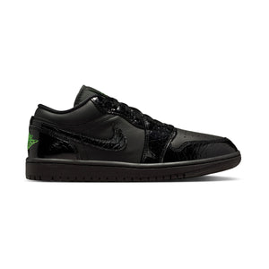 Air Jordan 1 Low SE 'Black Croc Scream Green' Women's Shoes
