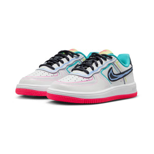 Nike Force 1 Low 'White Hyper Pink Dusty Cactus' Little Kids' Shoes